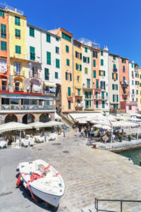 Ansicht des Dorfes Portovenere, Portovenere, Bezirk La Spezia, Ligurien, Italien Ansicht des Dorfes Portovenere, Portovenere, Bezirk La Spezia, Ligurien, Italien